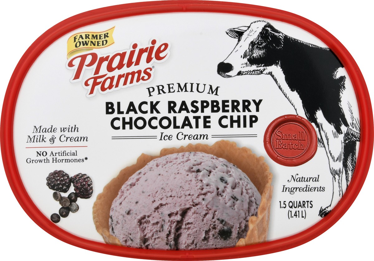 slide 12 of 13, Prairie Farms Premium Black Raspberry Chocolate Chip Ice Cream 1.5 qt, 1.5 qt