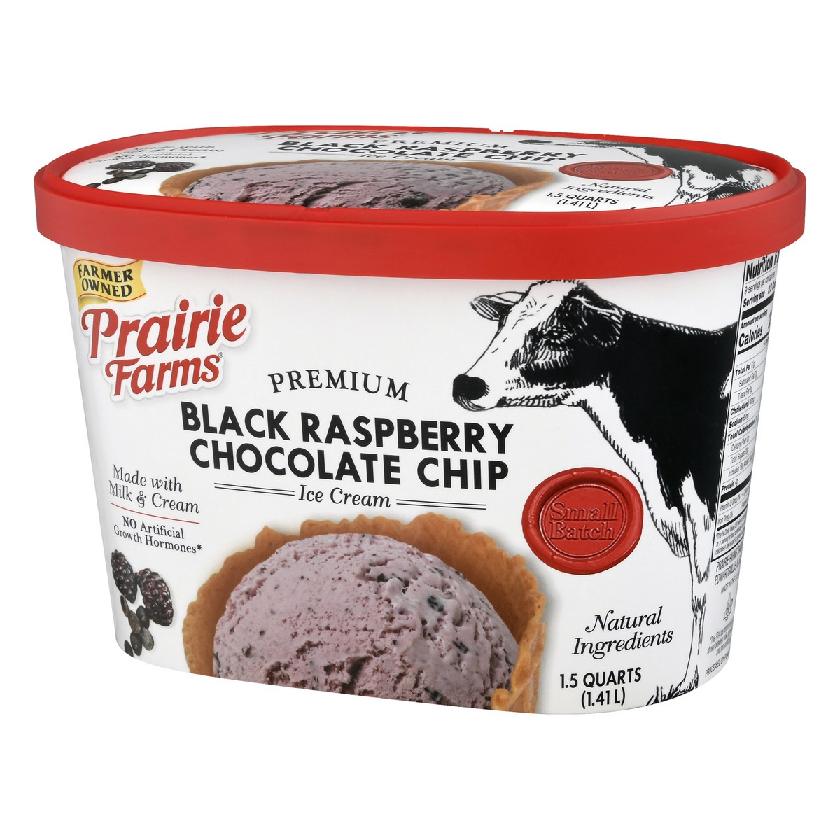 slide 6 of 13, Prairie Farms Premium Black Raspberry Chocolate Chip Ice Cream 1.5 qt, 1.5 qt