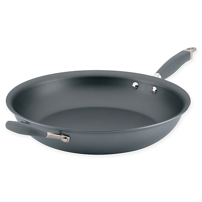 slide 1 of 5, Anolon Advanced Home Hard-Anodized Skillet with Helper Handle - Moonstone, 14.5 in