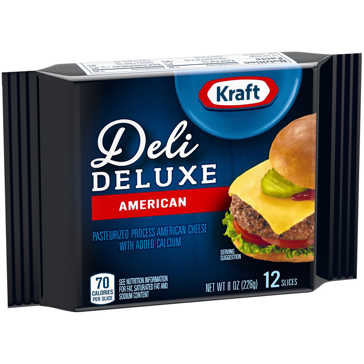 slide 6 of 9, Kraft Deli Deluxe American Cheese Slices, 12 ct Pack, 12 ct