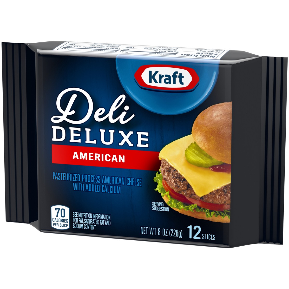 slide 7 of 9, Kraft Deli Deluxe American Cheese Slices, 12 ct Pack, 12 ct