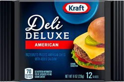 Kraft Deli Deluxe American Cheese Slices, 8 oz Pack, 12 Slices