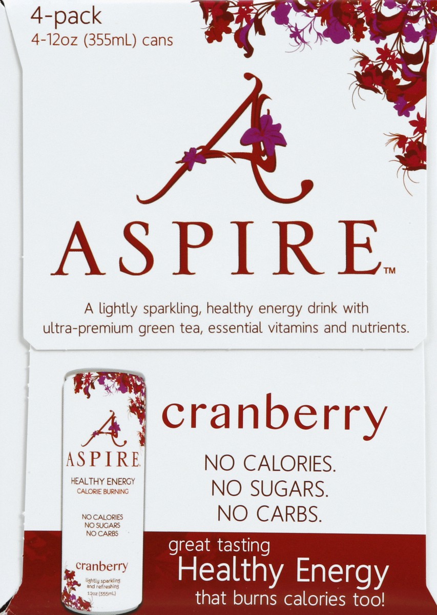 slide 7 of 8, Aspire Cranberry Enrgy - 48 fl oz, 4 ct; 12 oz