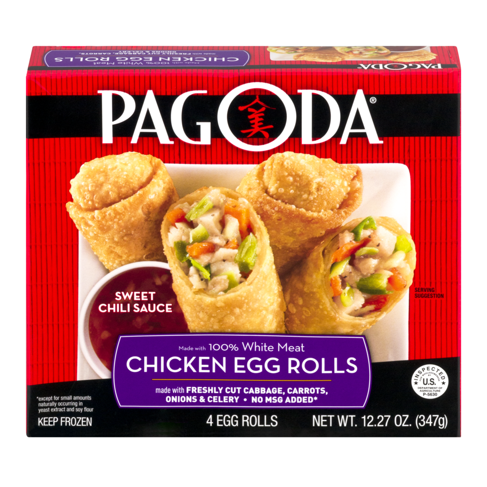 slide 1 of 1, Pagoda Express Pagoda Chicken Egg Rolls, 12.27 oz