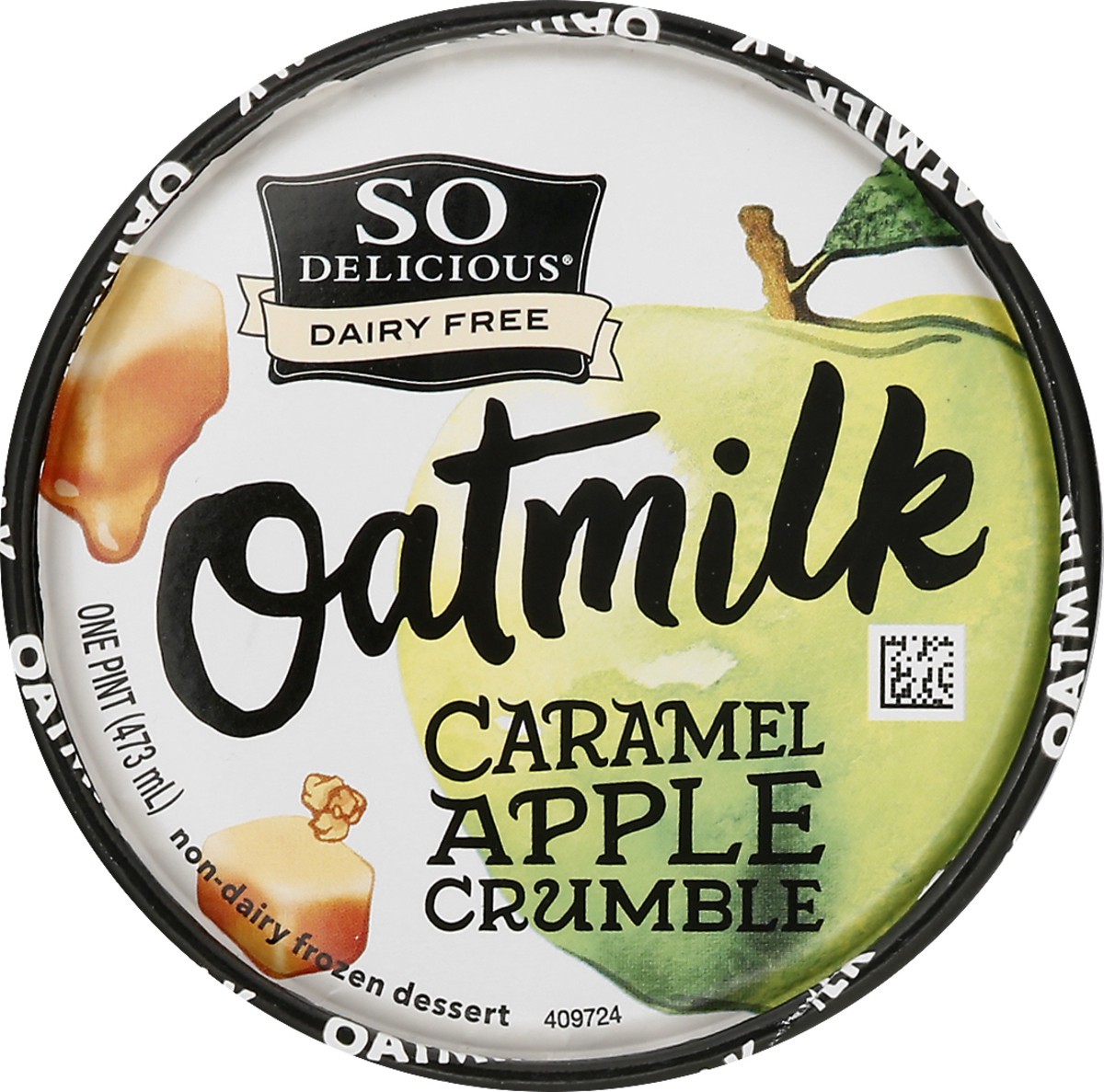 slide 2 of 13, So Delicious Oatmilk Non-Dairy Caramel Apple Crumble Frozen Dessert 1 pt, 1 pint