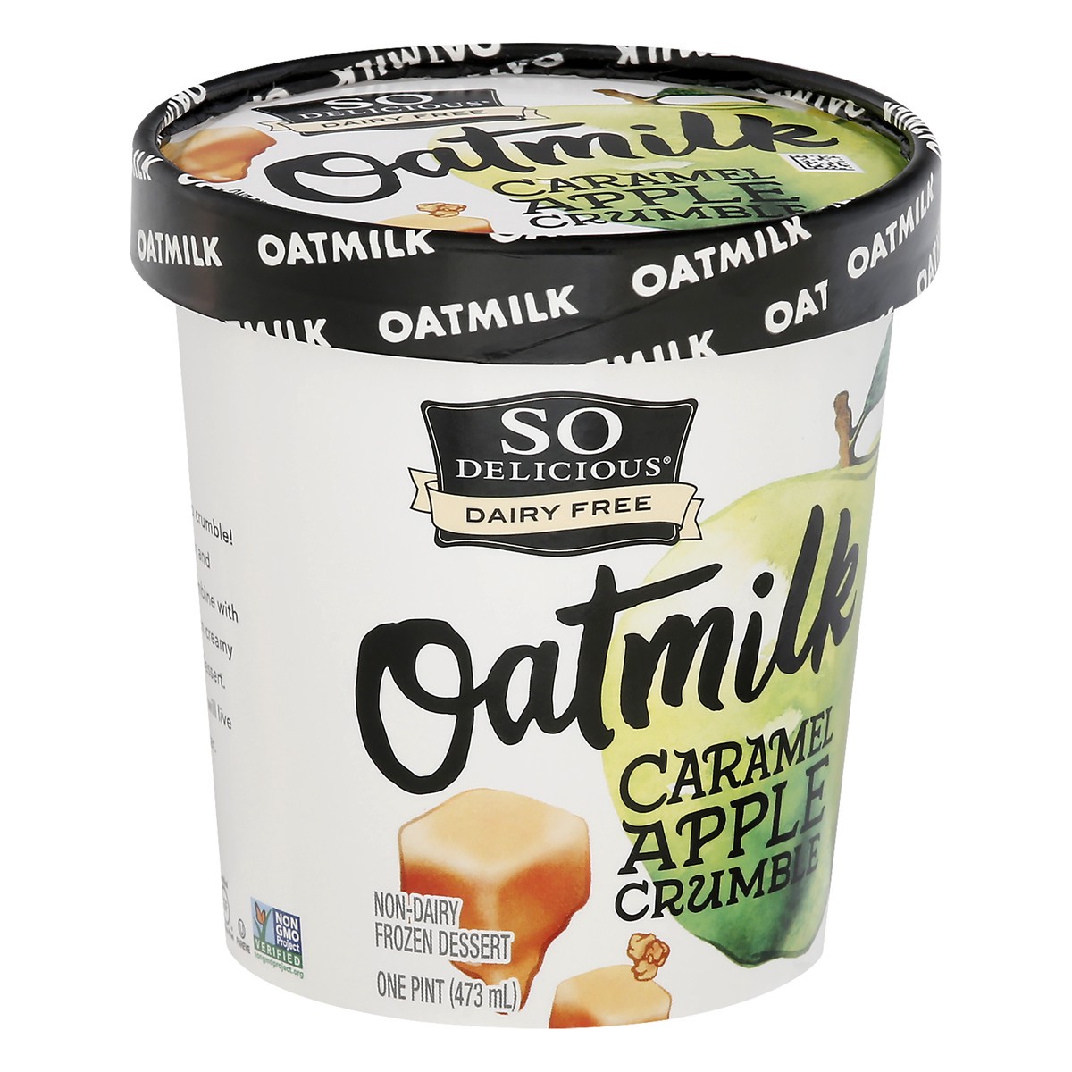 slide 3 of 13, So Delicious Oatmilk Non-Dairy Caramel Apple Crumble Frozen Dessert 1 pt, 1 pint