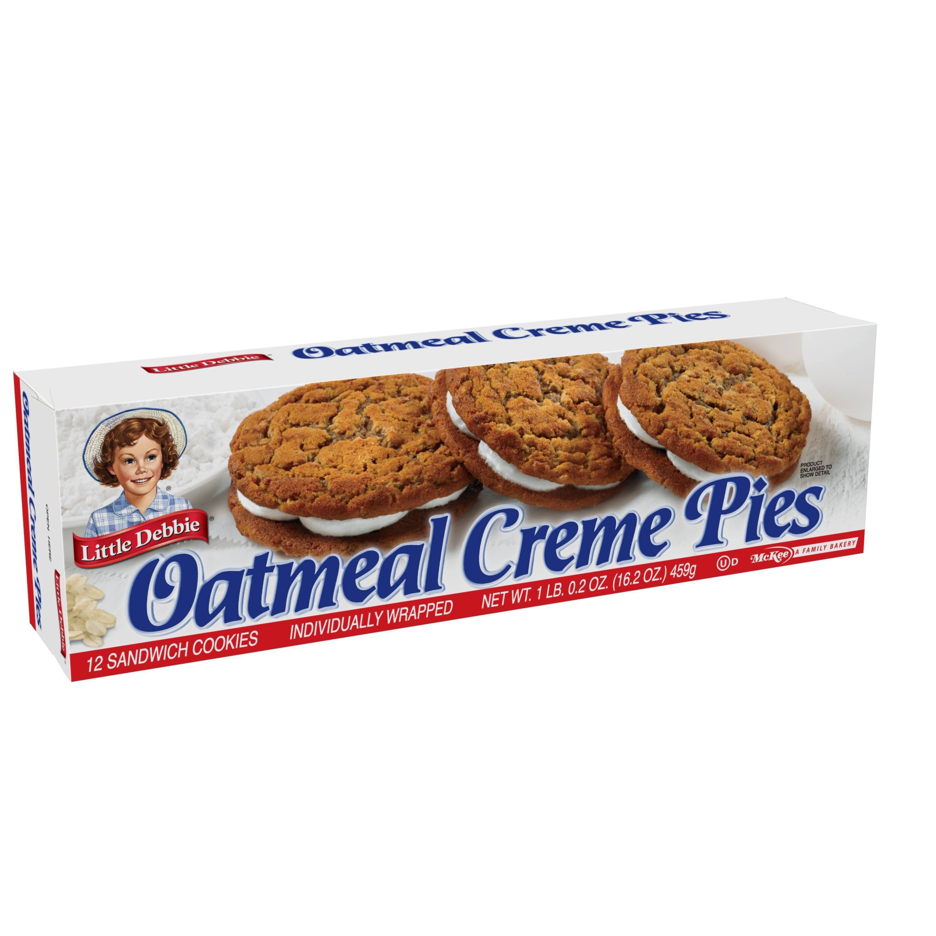 slide 1 of 4, Little Debbie Oatmeal Creme Pies, 12 ct; 1.35 oz