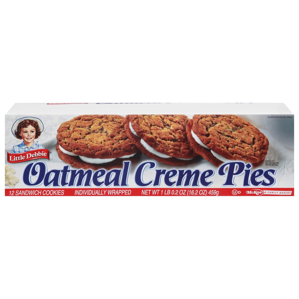 slide 1 of 4, Little Debbie Oatmeal Creme Pies, 12 ct; 1.35 oz