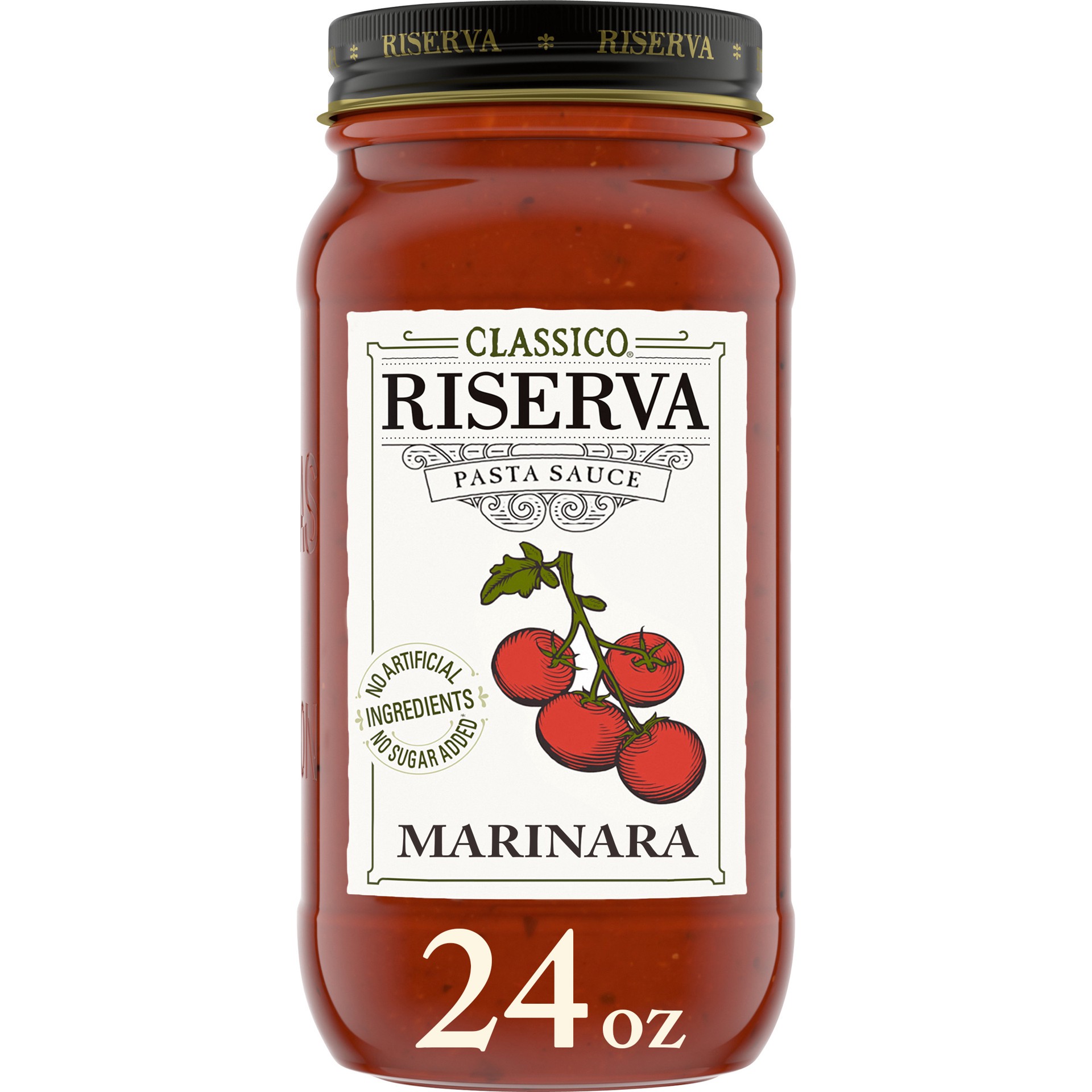 slide 1 of 5, Classico Riserva Vine Ripened Tomato Marinara Pasta Sauce, 24 oz Jar, 24 oz