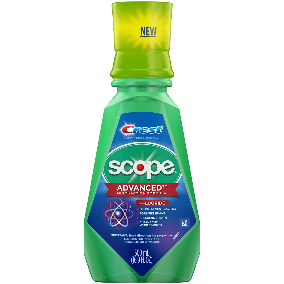 slide 1 of 1, Crest Scope Advanced Multi-Action Fluoride Mouthwash, 500 ml