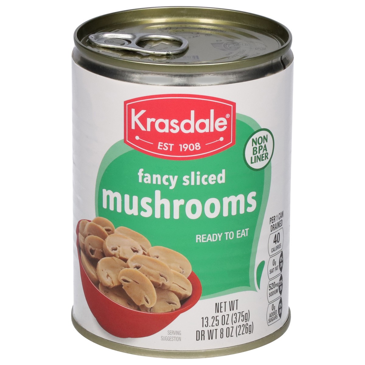 slide 3 of 13, Krasdale Fancy Sliced Mushroom 13.25 oz, 13.25 oz