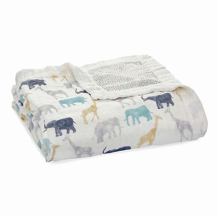 slide 1 of 2, aden + anais Silky Soft Viscose Dream Blanket - Grey Expedition, 1 ct