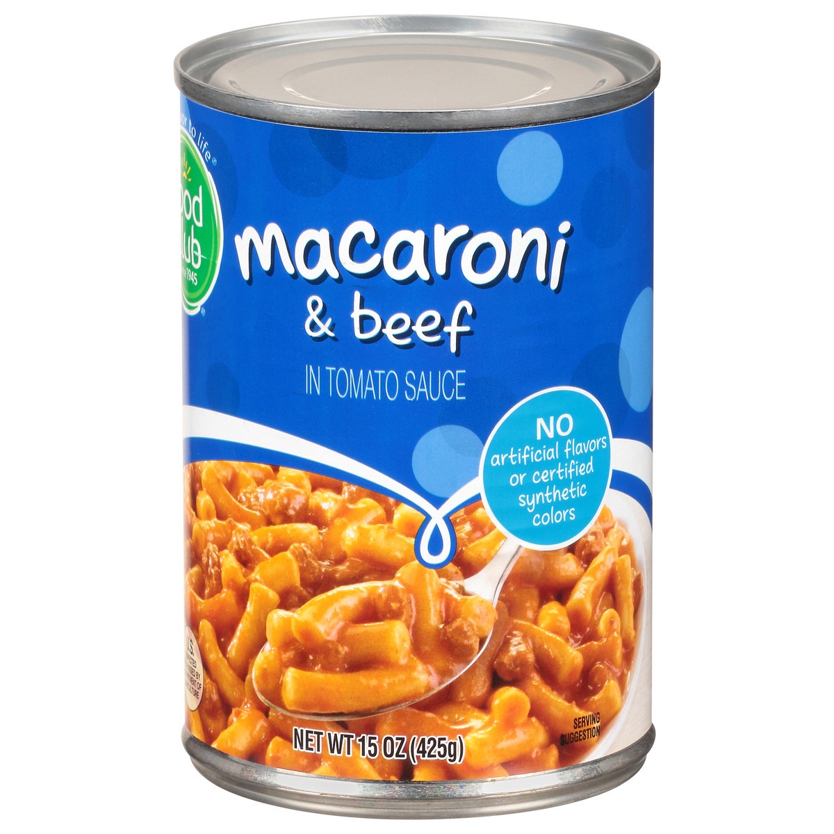 slide 3 of 11, Food Club Macaroni And Beef Pasta, 15 oz