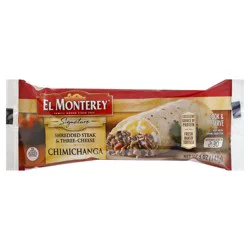 El Monterey Signature Chimichanga Shredded Steak, Cheese & Rice 4.5 oz Single Serve