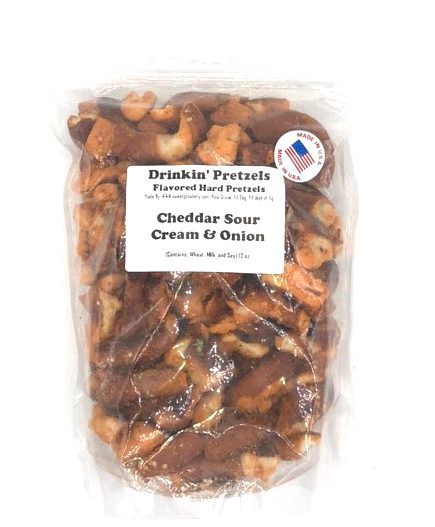 slide 1 of 1, Sweet G Cheddar Sour Cream & Onion Pretz, 12 oz