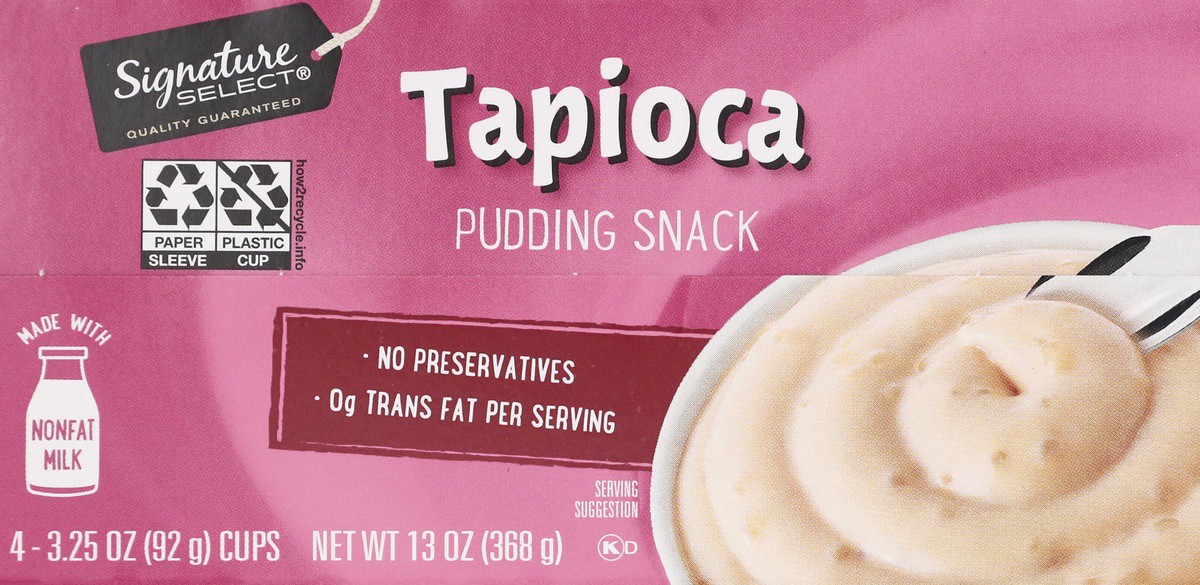 slide 9 of 9, Signature Select Tapioca Pudding Snack 4 ea, 4 ct