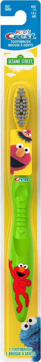 slide 1 of 5, Crest Kid's Sesame Street Soft Bristles Toothbrush (Colors May Vary), 1 ct