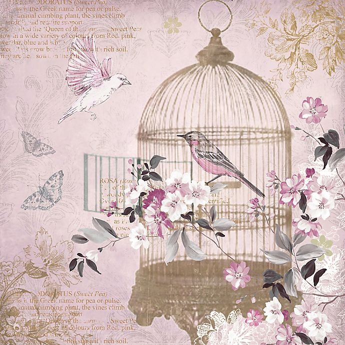 slide 1 of 2, Arthouse Enchanted Birdcage Foil Canvas, 1 ct