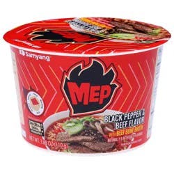 Samyang Black Pepper & Beef Flavor Ramyeon Noodle Soup Big Bowl