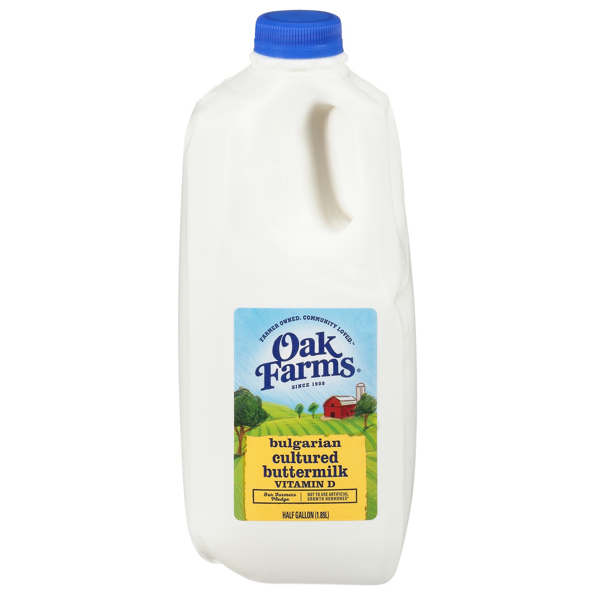 slide 1 of 14, Oak Farms Bulgarian Cultured Buttermilk, Half Gallon - 1 Jug, 1 ct