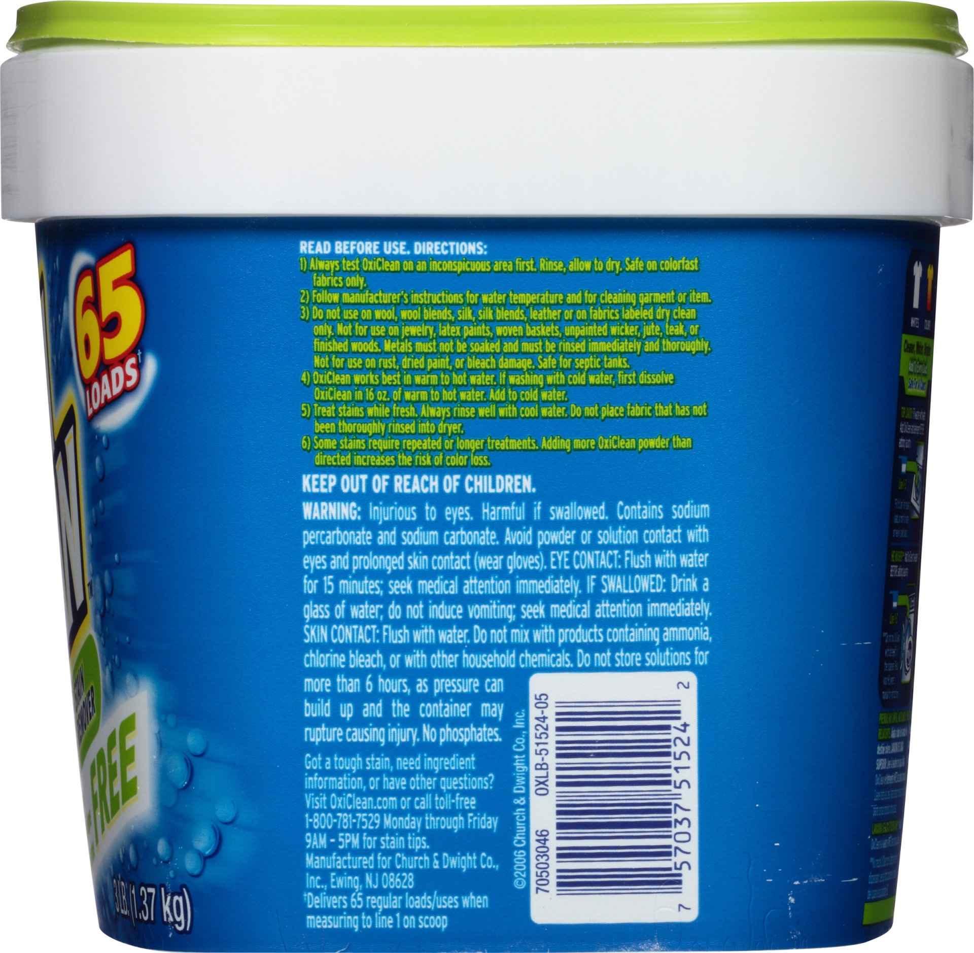 slide 5 of 6, Oxi-Clean Versatile Free Powder Stain Remover, 3 lb