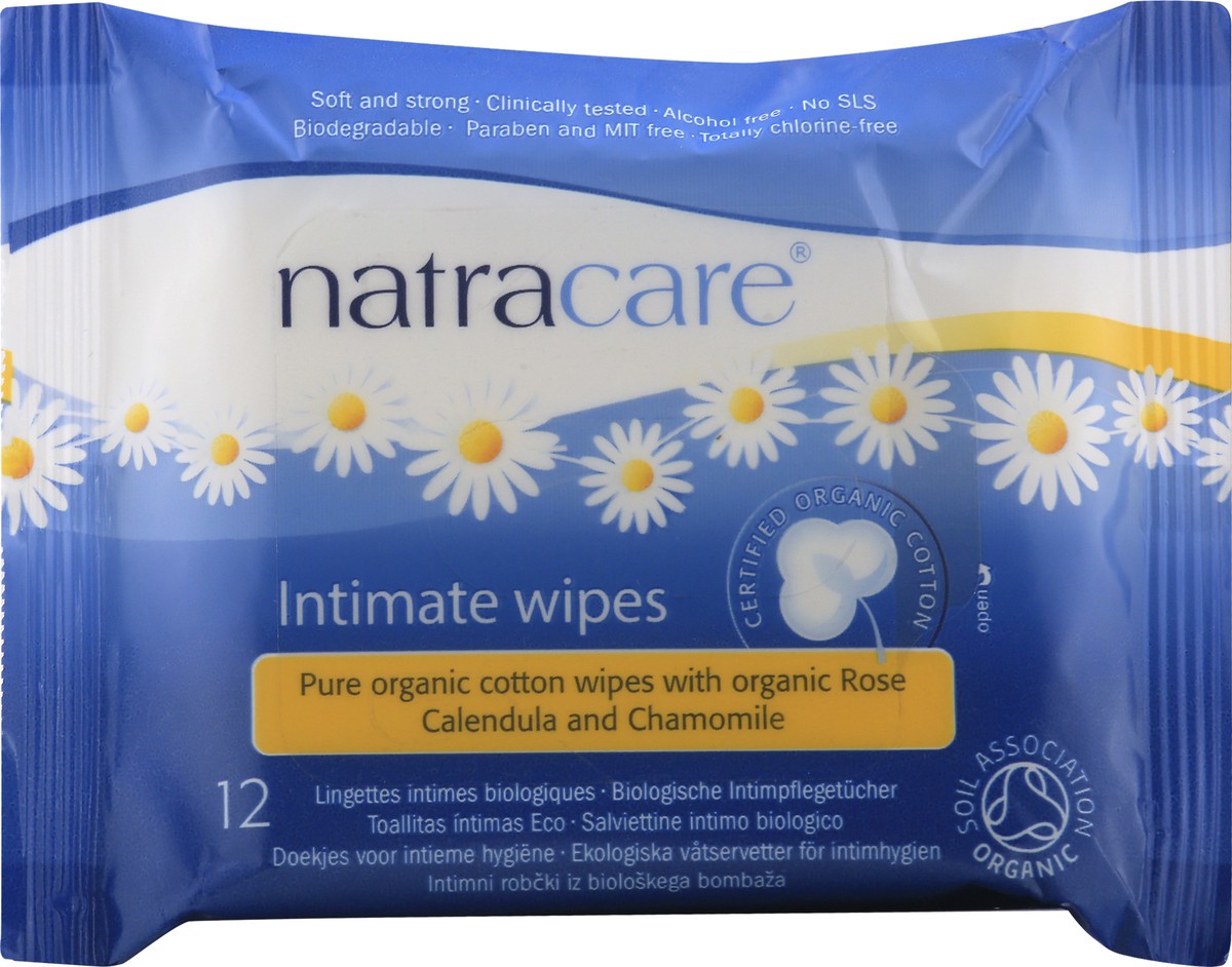 slide 1 of 7, Natracare Organic Intimate Wipes, 12 ct