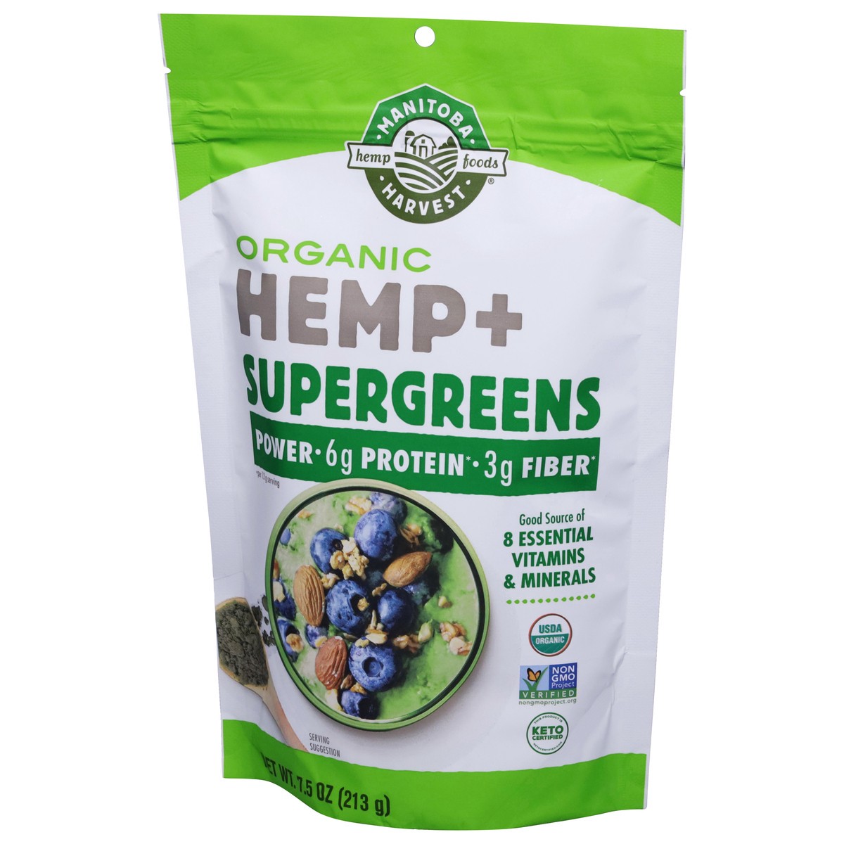 slide 9 of 9, Manitoba Harvest Organic Hemp+ Supergreens 7.5 oz, 7.5 oz