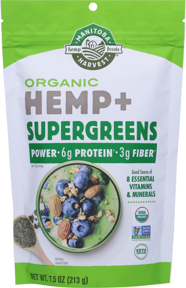 slide 6 of 9, Manitoba Harvest Organic Hemp+ Supergreens 7.5 oz, 7.5 oz