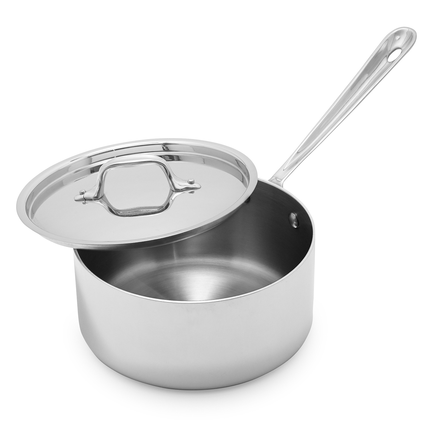 slide 1 of 1, All-Clad Stainless Steel Saucepan, 4 qt