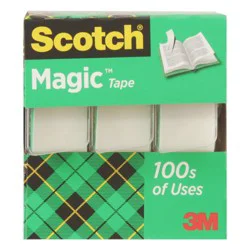 Scotch Magic 3 -Pack 25-ft x 0.75-in Multipurpose Tape