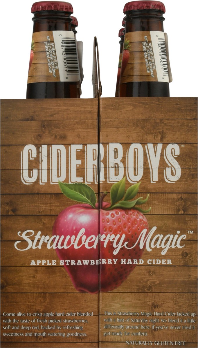 slide 9 of 12, Ciderboys Strawberry Magic Hard Cider 6 - 12 oz Bottles, 6 ct; 12 fl oz