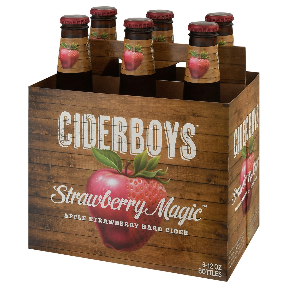 slide 5 of 12, Ciderboys Strawberry Magic Hard Cider 6 - 12 oz Bottles, 6 ct; 12 fl oz