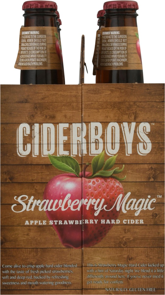 slide 8 of 12, Ciderboys Strawberry Magic Hard Cider 6 - 12 oz Bottles, 6 ct; 12 fl oz