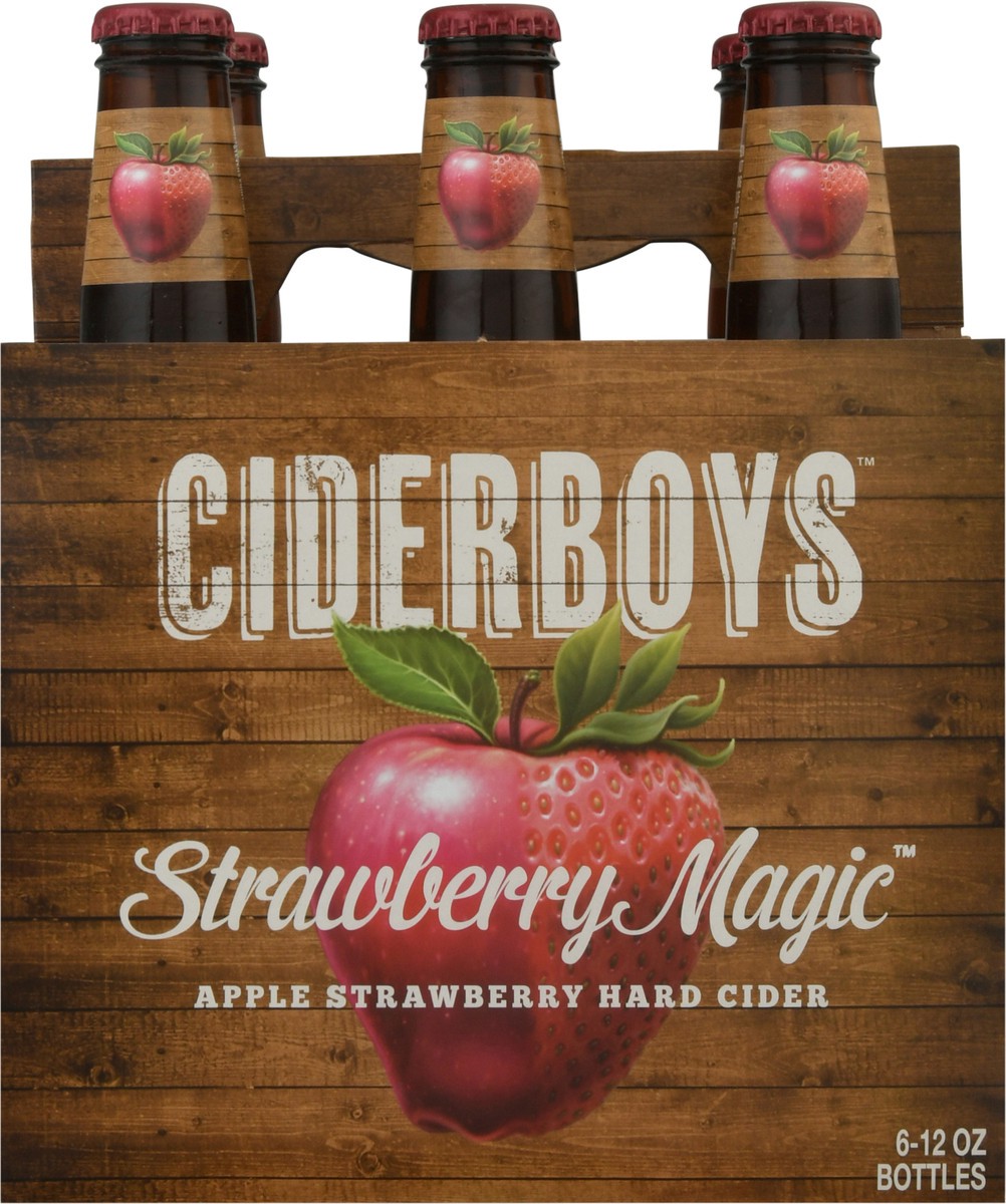 slide 1 of 12, Ciderboys Strawberry Magic Hard Cider 6 - 12 oz Bottles, 6 ct; 12 fl oz