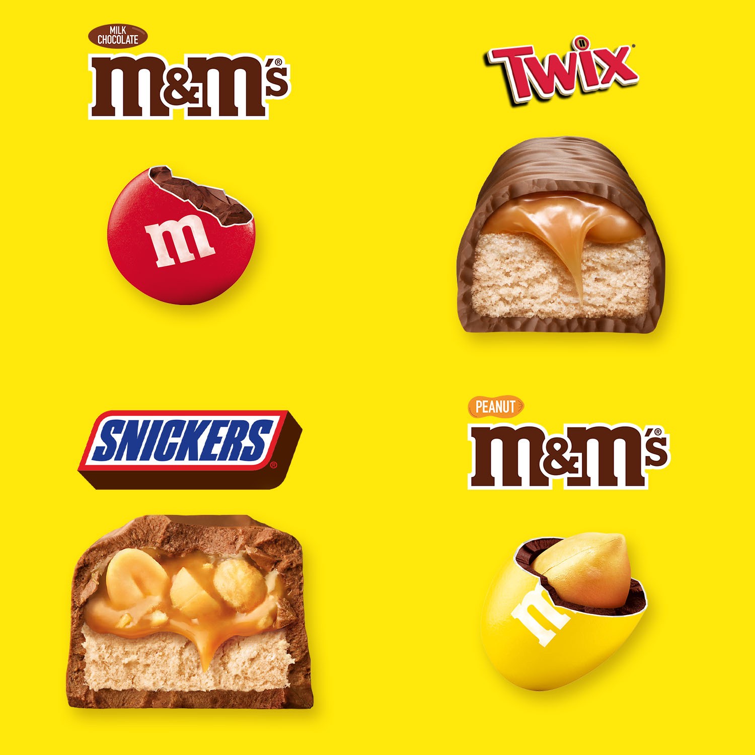 slide 8 of 8, Mixed M&M'S, SNICKERS & TWIX Variety Pack Fun Size Chocolate Candy Bars Assortment, 31.18 oz Bag, 31.18 oz