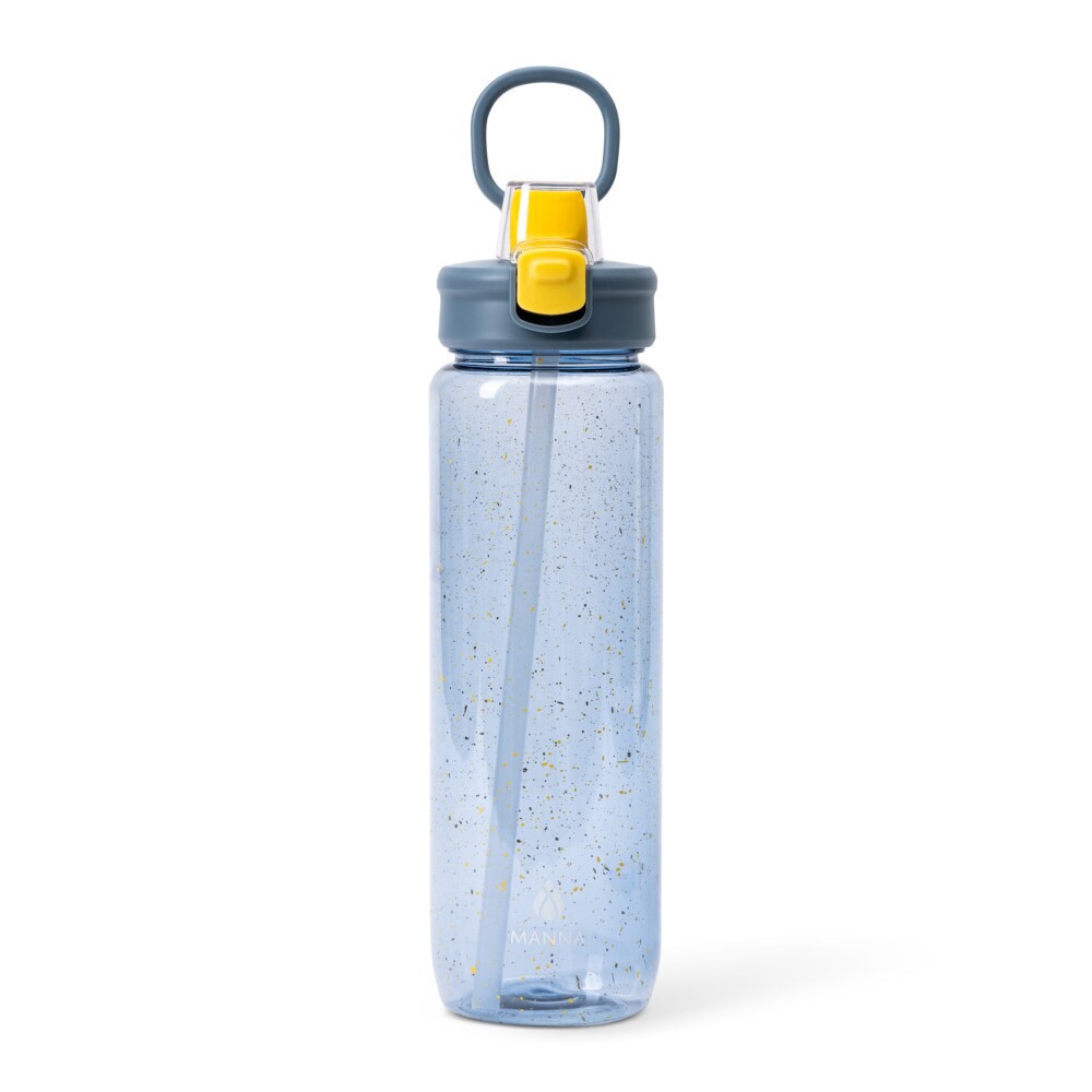 slide 2 of 4, Manna™ Push™ Water Bottle - Blue, 39 oz