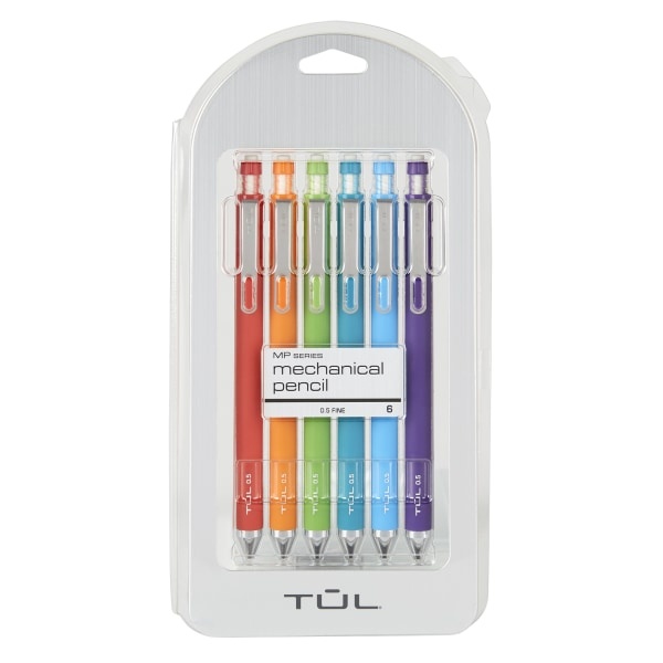 slide 1 of 7, TUL Mechanical Pencils, Assorted Barrel Colors, Pack Of 6, 6 ct