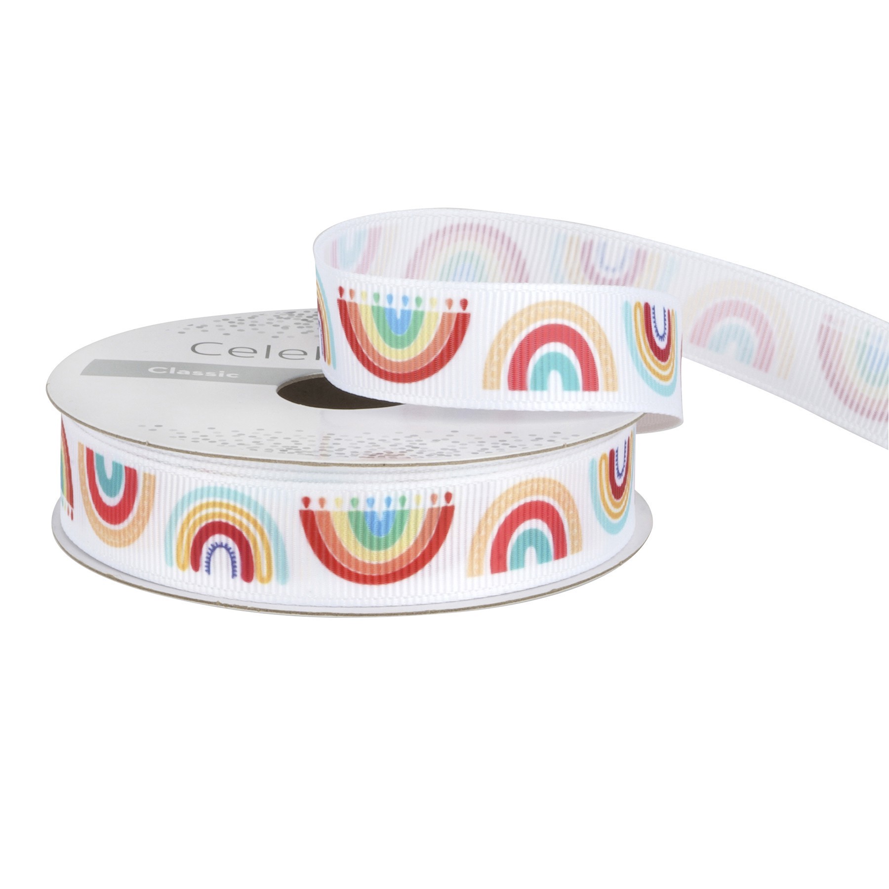 slide 3 of 4, 5/8'' X 7 Yd. Grosgrain Rainbow Ribbon By Celebrate It, 0.625 in x 7 yd