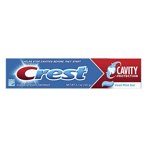 slide 1 of 1, Crest Toothpaste Fluoride Anticavity Cavity Protection Cool Mint Gel, 5.7 oz