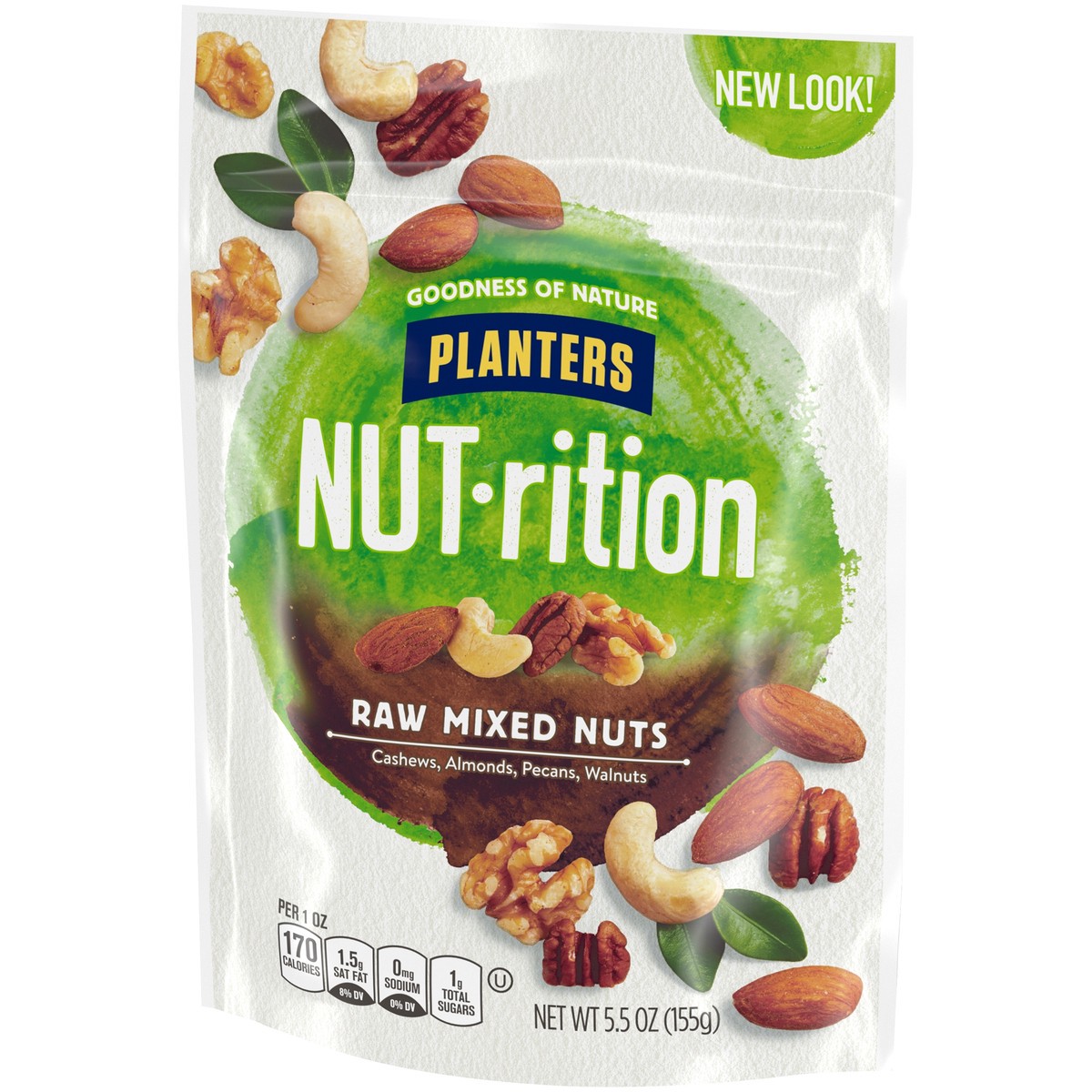 slide 7 of 14, Planters NUT-rition Raw Mixed Nuts, 5.5 oz Resealable Bag, 5.5 oz