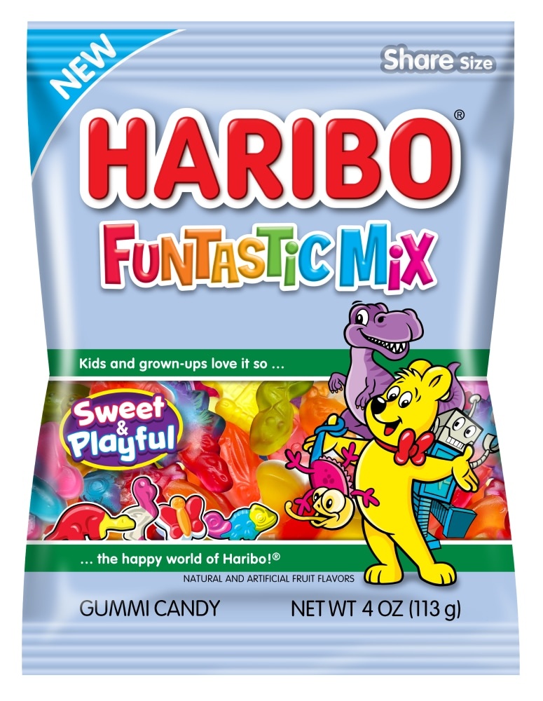 slide 1 of 1, Haribo Funtastic Mix Gummi Candy, 4 oz