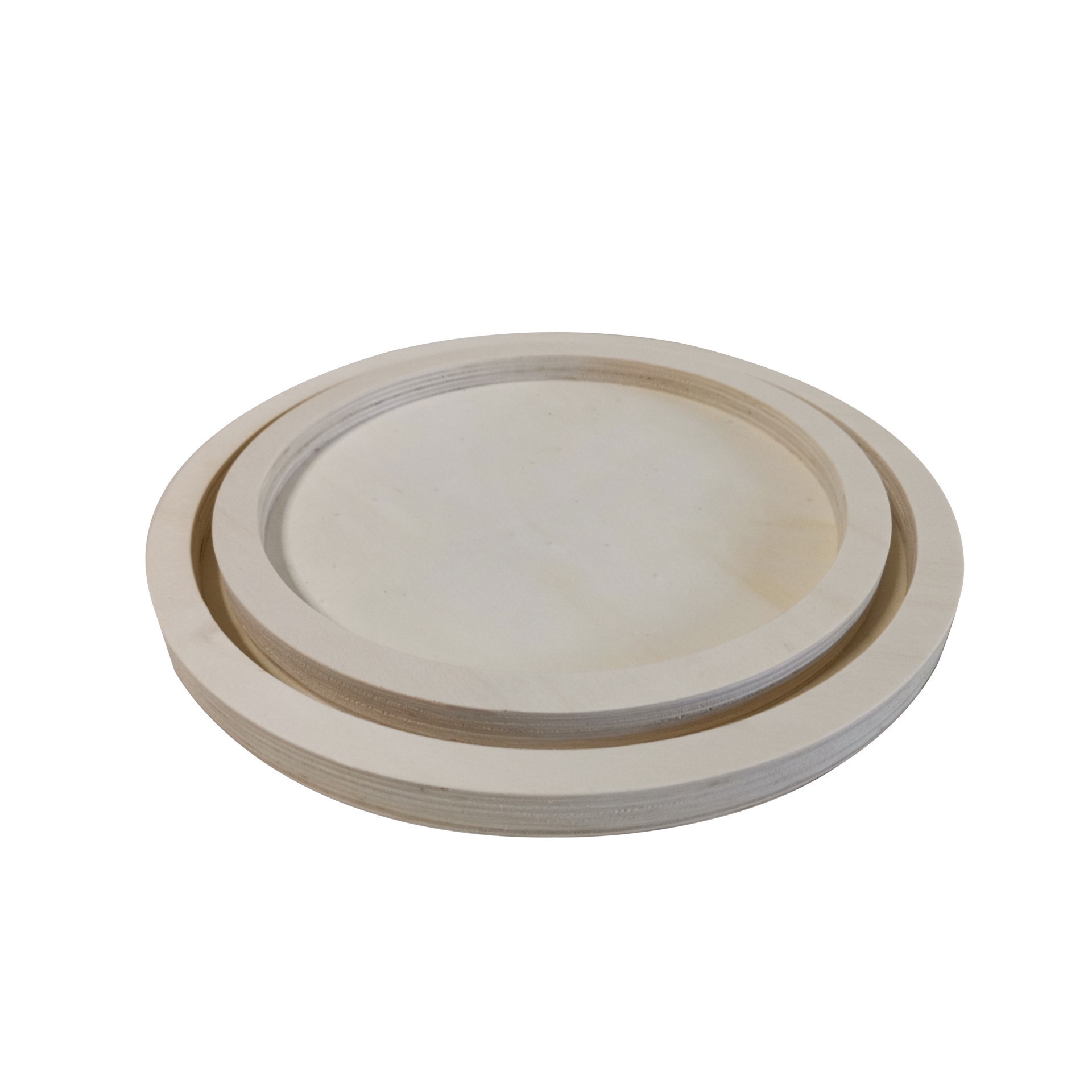 slide 2 of 5, Round Framed Wood Tray Set By Make Market, 10 in x 0.728 in