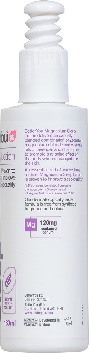 slide 9 of 9, BetterYou Magnesium Sleep Body Lotion 180 ml, 180 ml