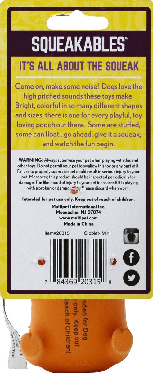 slide 2 of 7, MultiPet Squeakables Latex Polka Dot Pig Dog Toy, 1 ct