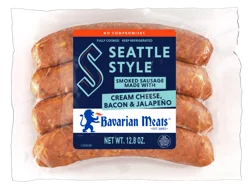 Bavarian Meats Seattle Style Bacon, Jalapeno & Cream Cheese Smoked Sausage 12.8 oz