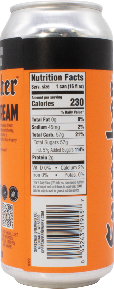 slide 2 of 4, Sprecher Orange Dream Single Can - 16 oz, 16 oz