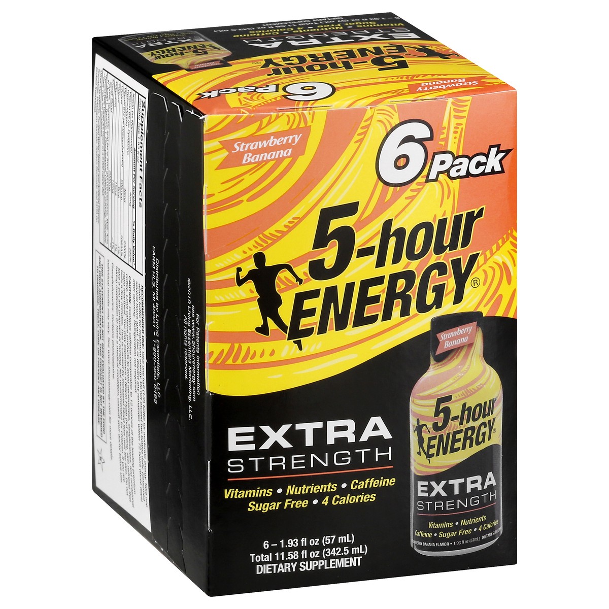 slide 2 of 9, 5-hour Energy, Extra Strength, Strawberry Banana, 6-pack, 6 ct