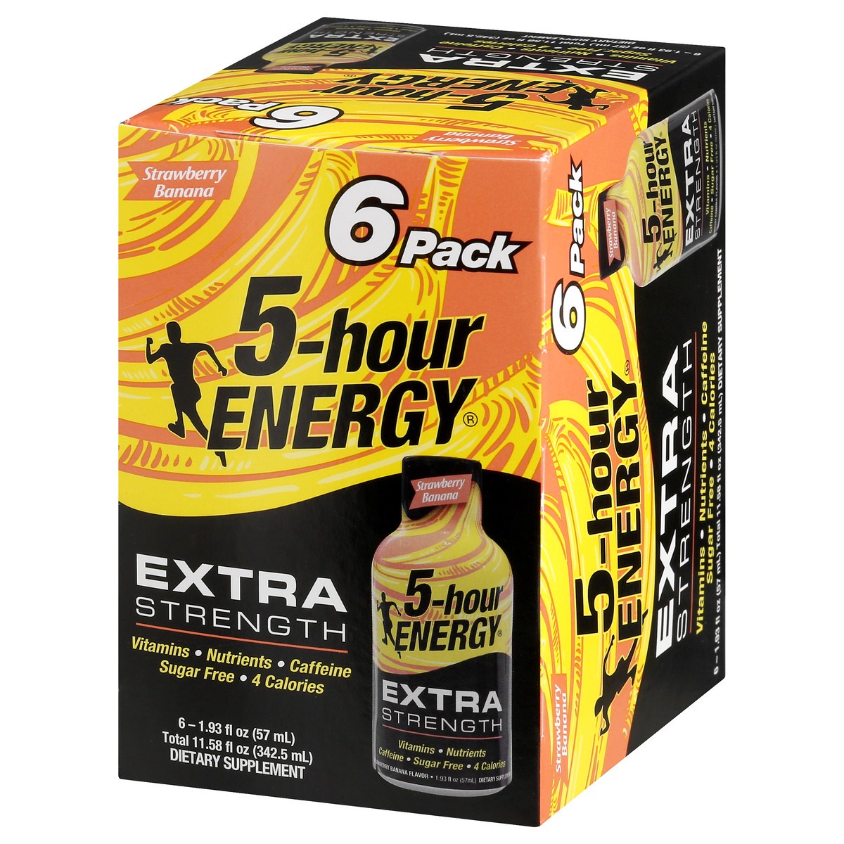 slide 8 of 9, 5-hour Energy, Extra Strength, Strawberry Banana, 6-pack, 6 ct