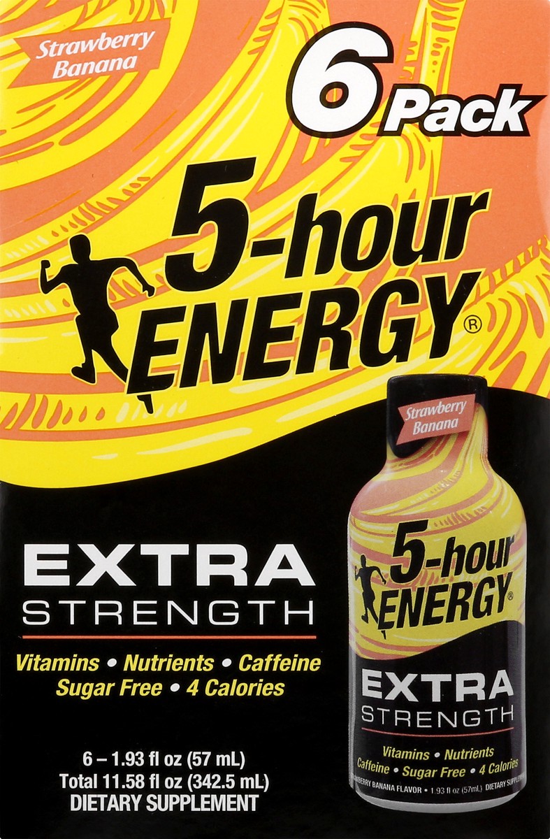 slide 4 of 9, 5-hour Energy, Extra Strength, Strawberry Banana- 6 ct, 6 ct