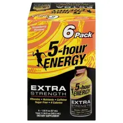 5-hour Energy, Extra Strength, Strawberry Banana, 6-pack